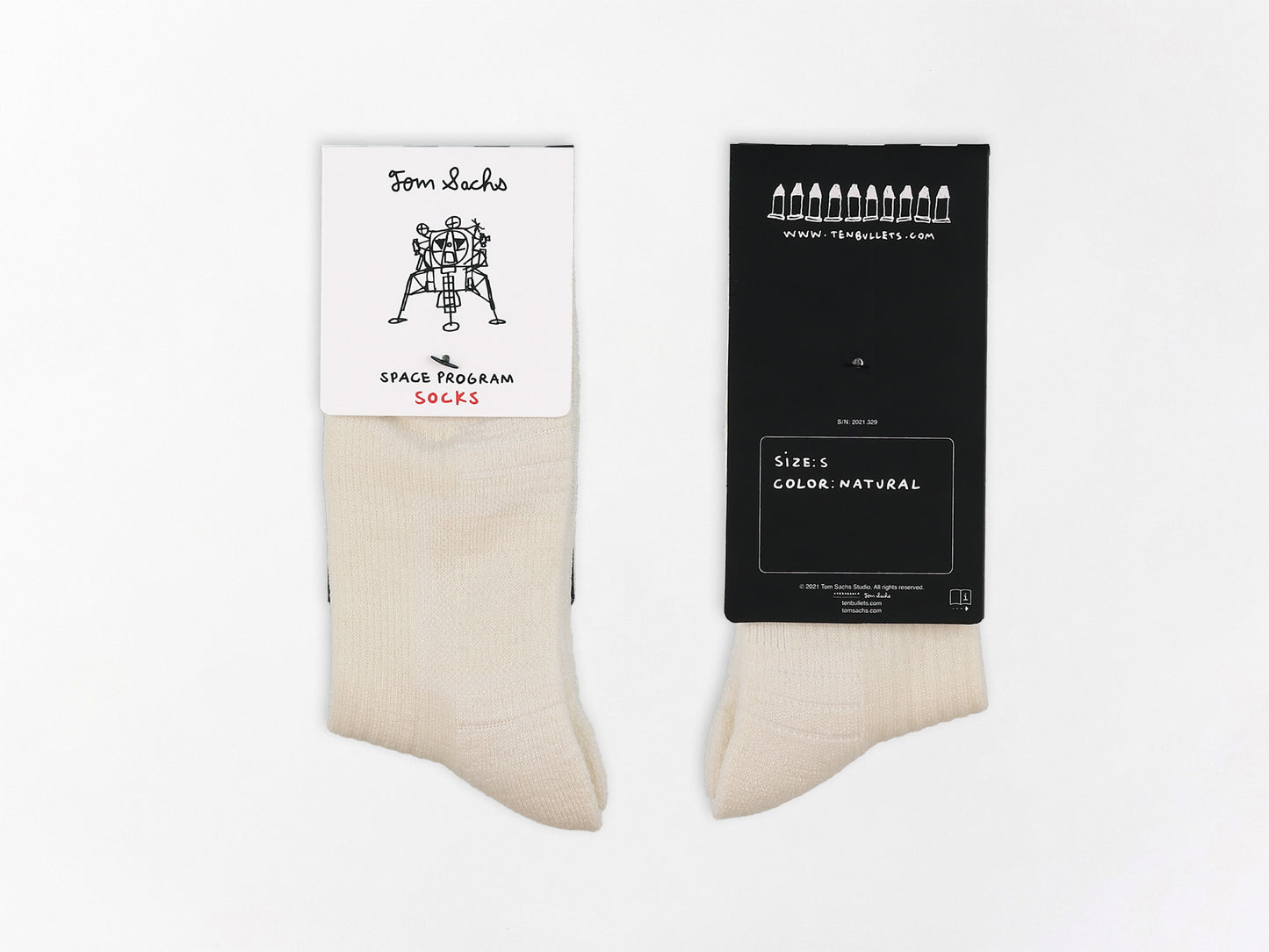 Space Program Socks (Natural)