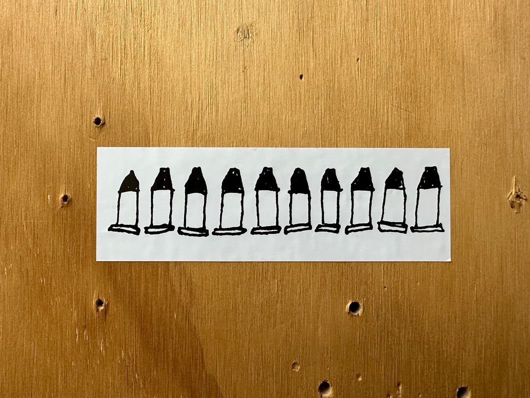 Ten Bullets Sticker (Large)