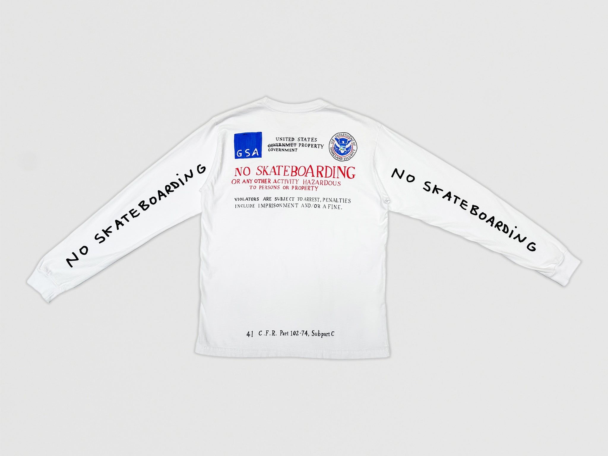 Tom Sachs Skateboard トムサックス No Skateboarding Long Sleeve Tee – Tom Sachs Store