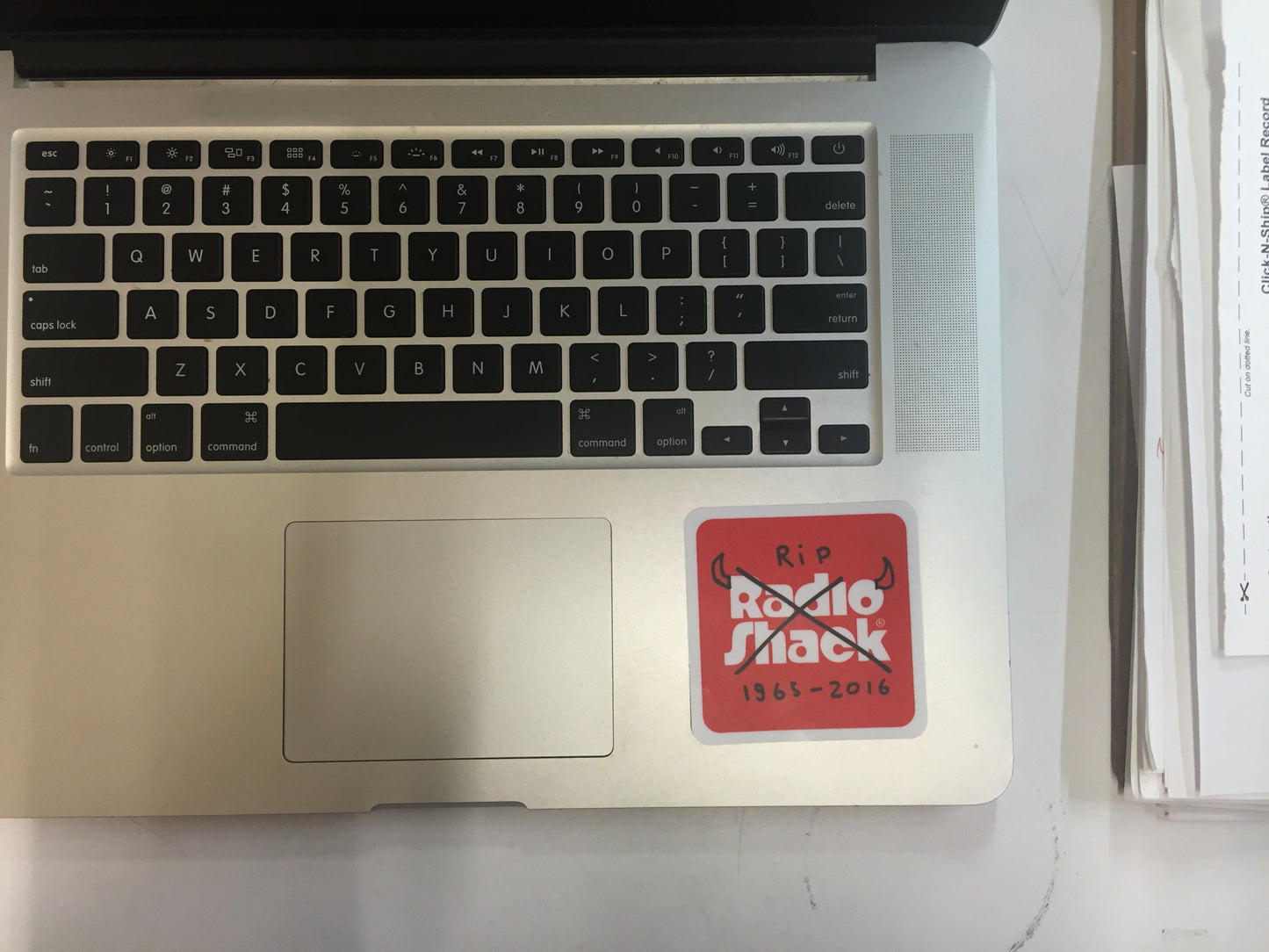 RIP Radio Shack Stickers