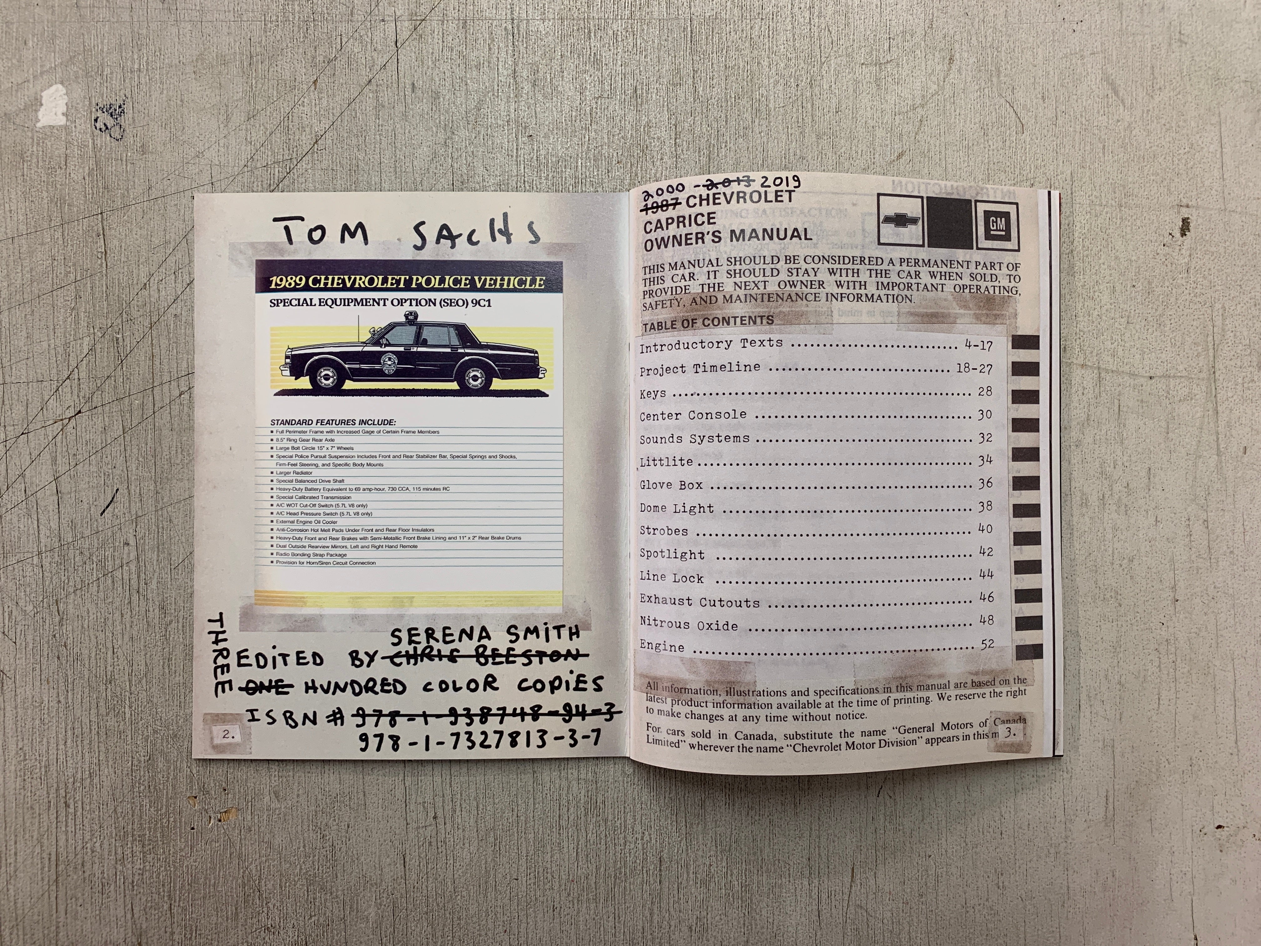 Caprice Owner's Manual (Second Edition) – Tom Sachs Store