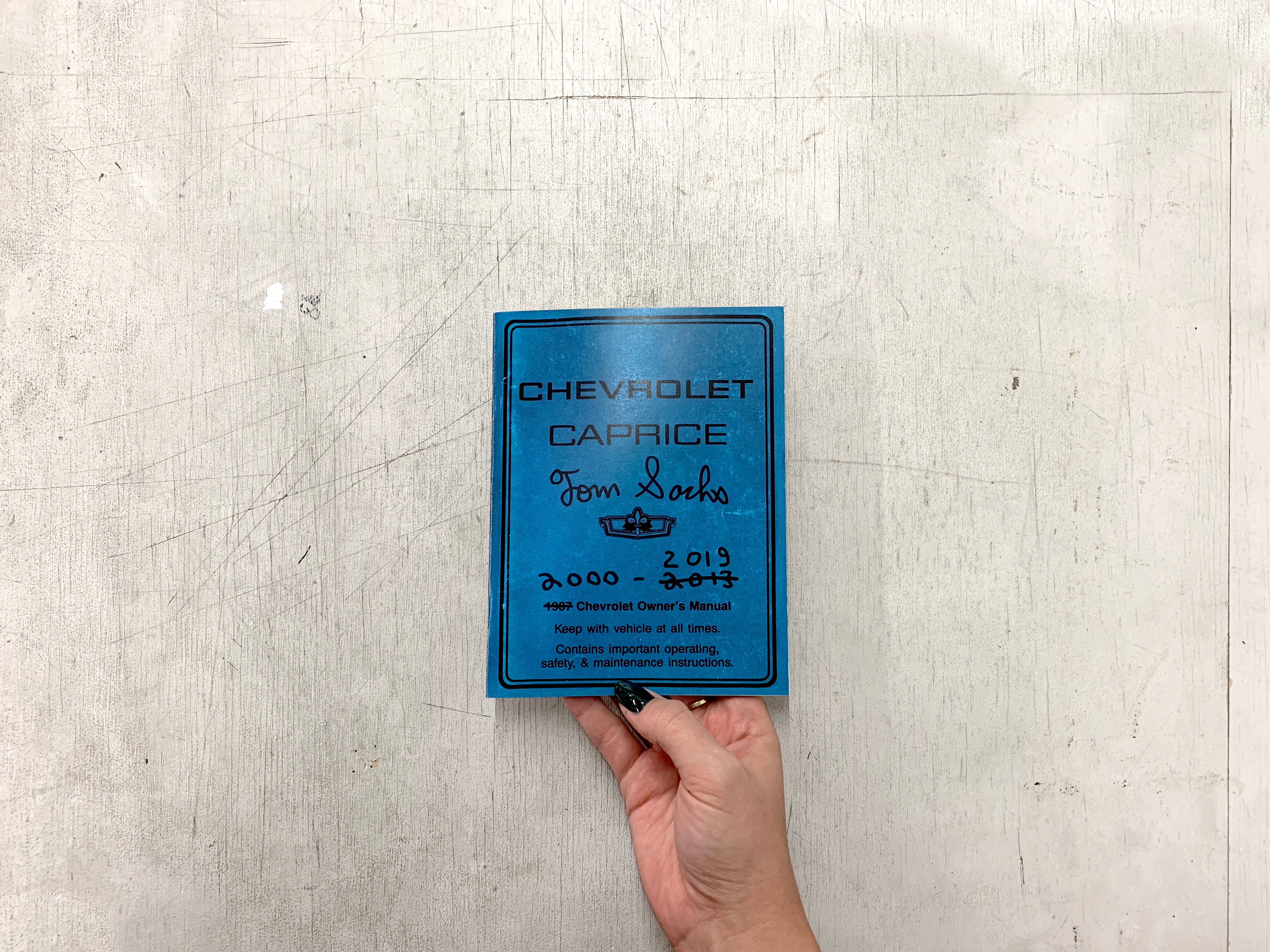 Caprice Owner's Manual (Second Edition) – Tom Sachs Store