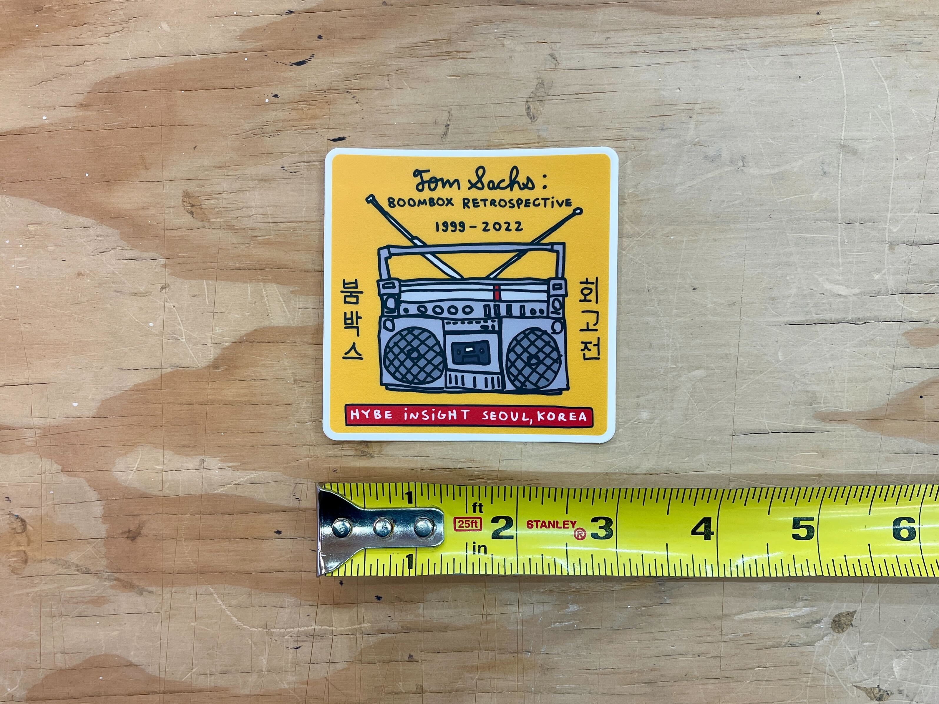Tom Sachs: Boombox Retrospective Sticker – Tom Sachs Store