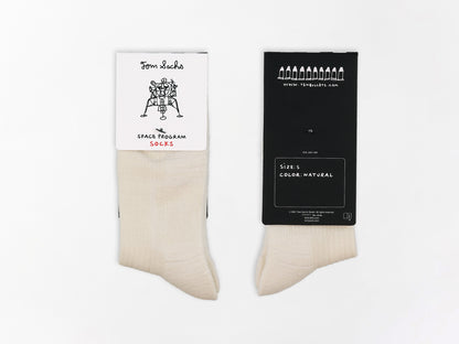 Space Program Socks (Natural)